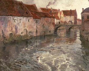 El puente en Amberes (o Oudenard), 1902 de Frits Thaulow