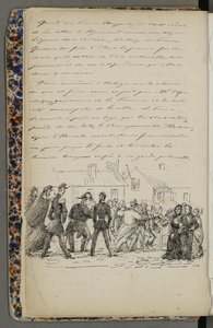 Ilustración tomada de un archivo privado en la Biblioteca Nacional titulada Viaje a Noruega 1856 por Fritz von Dardel de Fritz von Dardel