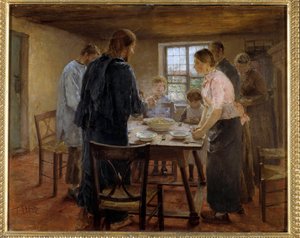 Cristo entre los campesinos de Fritz von Uhde