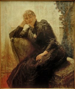 Retrato de dama (Retrato de Therese Karl) de Fritz von Uhde