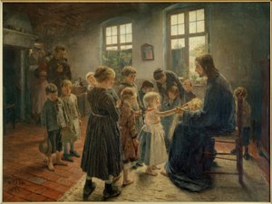 Dejad que los niños vengan a mí de Fritz von Uhde