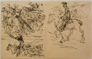 Estudios para "Gólgota" de Fritz von Uhde