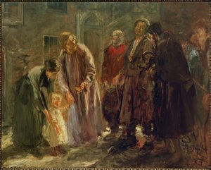 Y Jesús llamó a un niño hacia él... de Fritz von Uhde
