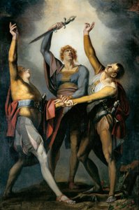 Los tres confederados en el juramento en el Rütli, 1779-1781 de Füssli