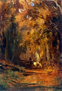 Bosque en otoño hacia 1870 (pintura) de Fyodor Alexandrovich Vasilyev