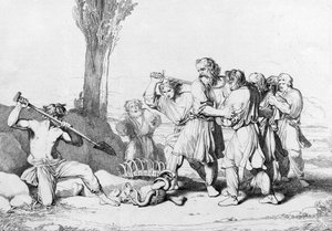 La muerte del Gran Duque Oleg, antes de 1839 de Fyodor Antonovich Bruni