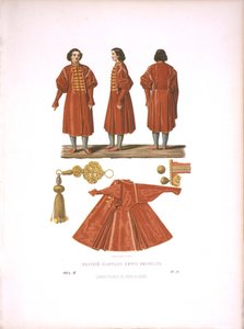 Un caftán polaco de Pedro el Grande. De las Antigüedades del Estado Ruso, antes de 1853