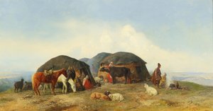 Pastores de ganado descansando en el Cáucaso Norte, 1874 de Fyodor Ilyich Baykov