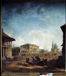 Vue de la ville de Nikolaev (Nikolayev) en Ukraine (Vista de la ciudad de Nikolayev). Pintura de Fyodor Yakovlevich Alexeev (1753-1824) de Fyodor Yakovlevich Alexeev