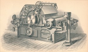 Máquina de cardado auto-desprendible, por Dobson y Barlow Bolton, 1874 de GB Smith