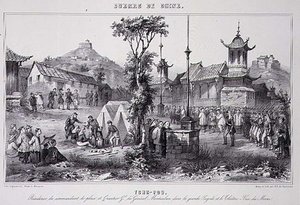 Cuarteles del General Montauban en la Gran Pagoda de Tche Fou, de 