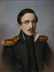Retrato del poeta Mikhail Lermontov 1814-1841, 1887