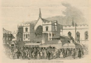 Palace Yard, las salas del comité ferroviario frente al Westminster Hall de G.F. Sargent
