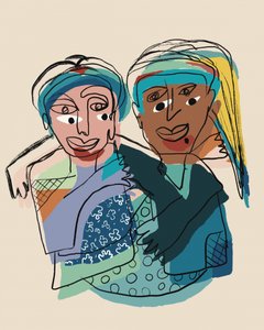 El abrazo de los amigos de colores de GIovanna Gil Alves