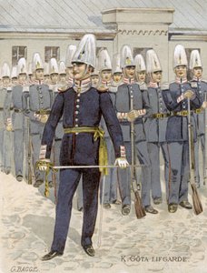 Guardias de Vida Suecos, Estocolmo, Suecia, 1901
