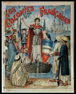 Colonias francesas, portada de un cuaderno ilustrado por G. Dascher de G. Dascher