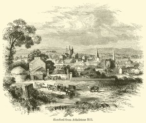 Hereford desde Athelstane Hill de G. F. Sargent