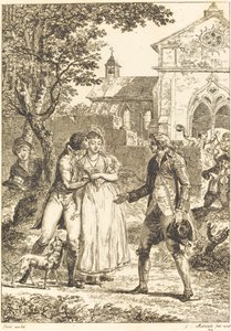 El beso devuelto: El beso prestado de G. Mallesteste after Jacques Louis François Touzé