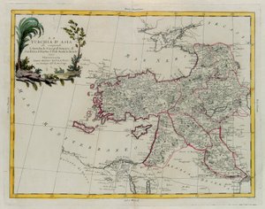 Turquía asiática, incluyendo Anatolia, Georgia, Armenia, Kurdistán, Diarbec, Irak-Arabi, Siria, grabado por G. Zuliani tomado del Tomo IV del "Atlas Más Nuevo" publicado en Venecia en 1784 por Antonio Zatta, Colección Privada
