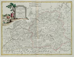 Extremadura y Castilla la Nueva, grabado por G. Zuliani tomado del Tomo I del Nuevo Atlas publicado en Venecia en 1776 por Antonio Zatta, Colección Privada
