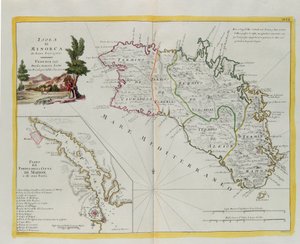 Isla de Menorca y el plano del puerto y la ciudad de Mahón y sus Fortalezas, grabado por G. Zuliani tomado del Tomo I del "Atlas Más Nuevo" publicado en Venecia en 1778 por Antonio Zatta, Colección Privada