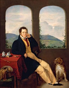 Retrato de Franz Schubert 1797-1828, 1827 de Gabor Melegh