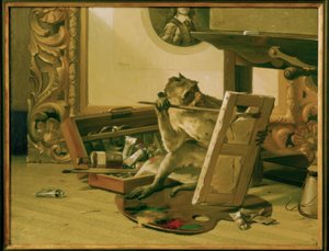 Crítico, pintura de Gabriel von Max