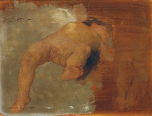 Putto reclinable de Gabriel Ferrier