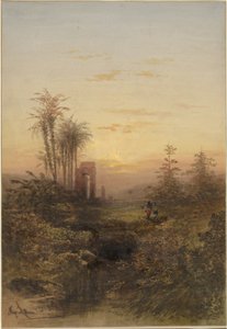 Atardecer en un Paisaje Oriental