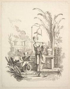 Flautista y un niño timbalero, ca. 1742