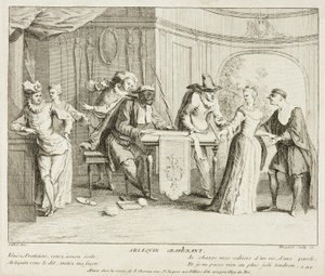 Placa del Livre de Scènes Comiques de Gabriel Huquier