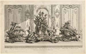 Works of Juste-Aurèle Meissonier:  Silver Sculptural Project for a Large Centerpiece and Two Tureens Which Have Been Executed for His Lordship the Duke of Kingston de Gabriel Huquier