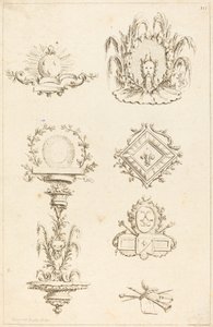 Diseños para colofones: pl. 10 de Gabriel Huquier after Claude Gillot
