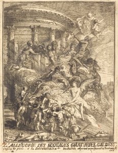Alegoría de los matrimonios hechos por la ciudad de París al nacimiento del Duque de Borgoña de Gabriel Jacques de Saint Aubin