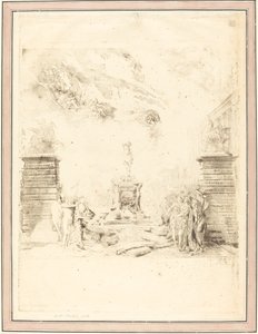 Alegoría sobre la Erección de la Estatua de Luis XV de Gabriel Jacques de Saint Aubin