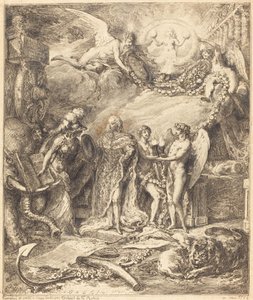 Alegoría sobre el matrimonio del Conde de Provenza de Gabriel Jacques de Saint Aubin