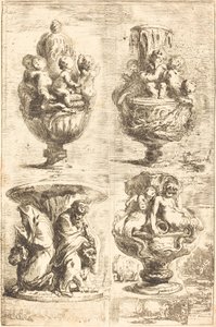 Cuatro jarrones (Les quatres vases) de Gabriel Jacques de Saint Aubin