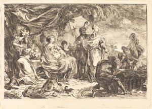 Labán buscando sus dioses de Gabriel Jacques de Saint Aubin
