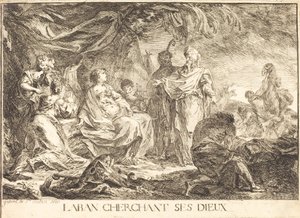 Labán buscando sus dioses de Gabriel Jacques de Saint Aubin