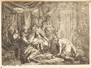 Reconciliación de Absalón y David de Gabriel Jacques de Saint Aubin