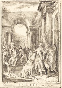 El desafío [derecha] de Gabriel Jacques de Saint Aubin