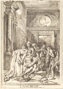 La Muerte de Tancredo [izquierda] de Gabriel Jacques de Saint Aubin