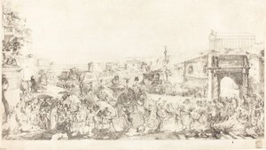 Triunfo de Pompeyo en Roma de Gabriel Jacques de Saint Aubin