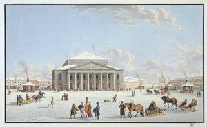 Vista del Teatro Bolshoi en San Petersburgo, principios del siglo XIX de Gabriel Ludwig Lory the Elder