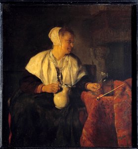 El ribotter. Pintura de Gabriel Metsu (1629 - 1667) de Gabriel Metsu