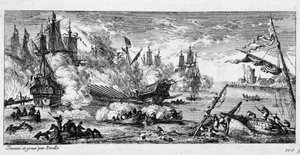 Batalla naval de Agosta (actual Augusta en Sicilia) entre la flota francesa y una alianza española y holandesa el 22 de abril de 1676. También llamada la Batalla del Monte Gibel o la Batalla de Famagusta de Gabriel Perelle