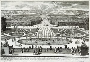 El estanque de Latona en los jardines del castillo de Versalles - por Perelle, finales del siglo XVII de Gabriel Perelle
