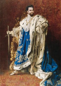 Ludwig II como Gran Maestre de la Orden de los Caballeros de San Jorge, 1887