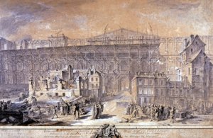 Edificio del Louvre, París de Gabriel de Saint Aubin