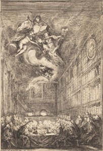 Una conferencia de abogados, 1776 de Gabriel de Saint Aubin